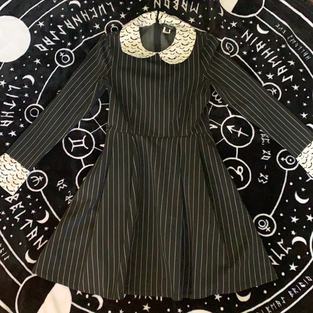Pinstripe bat dress